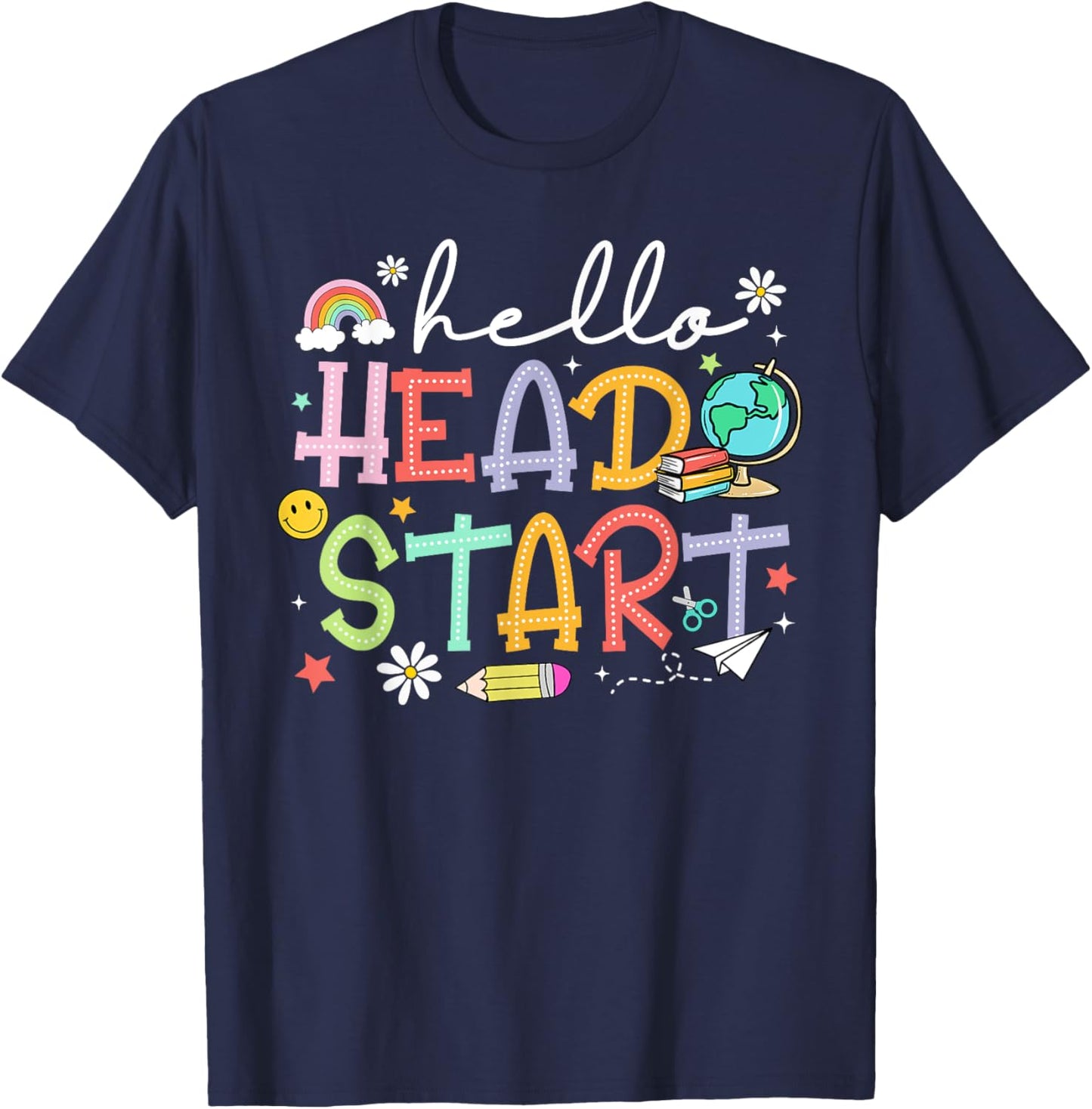 Hello Head Start Teacher Back To School Early Head Start Men Women T-Shirt - T-Shirt | Navy