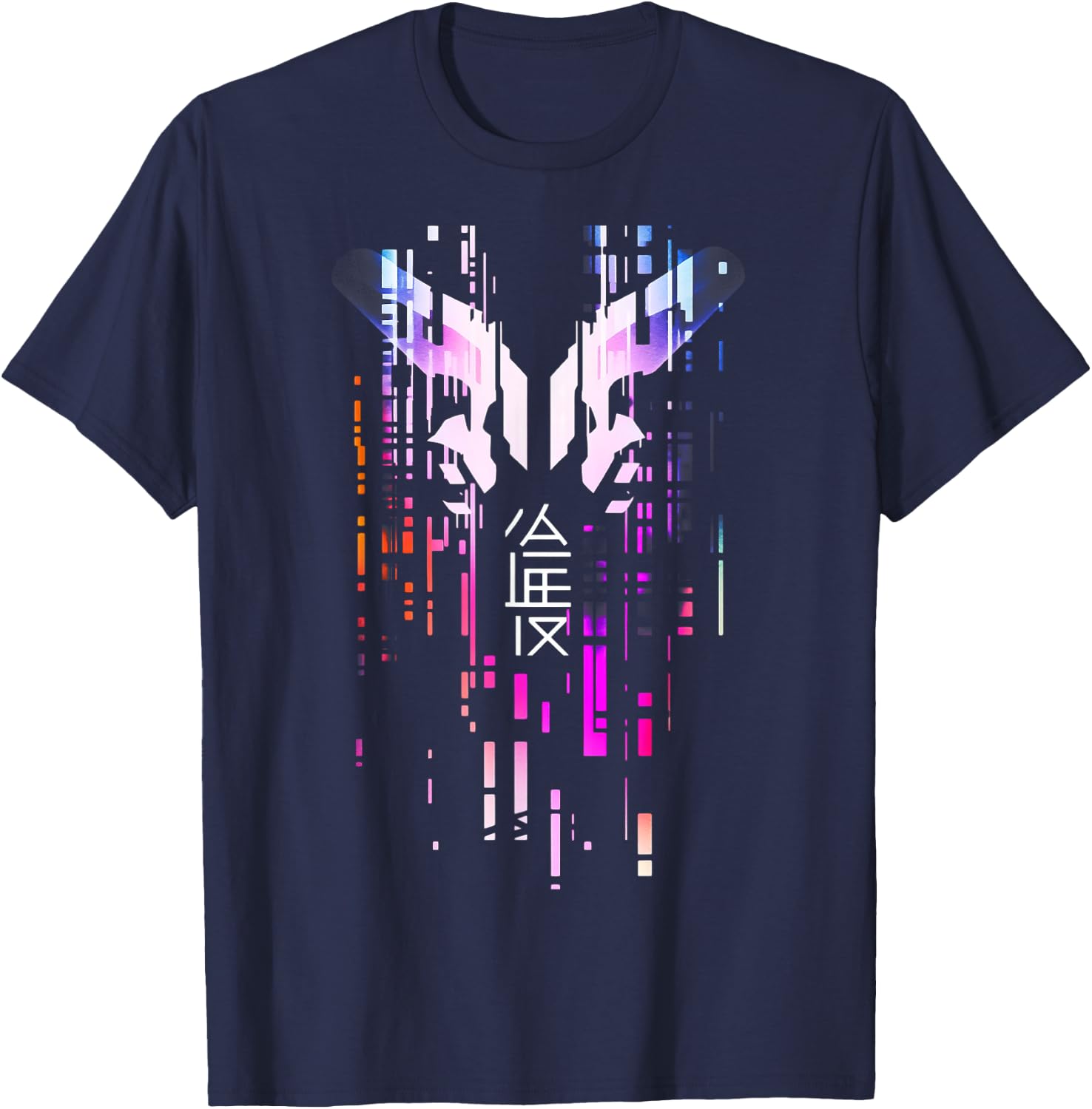 Futuristic Techwear Japanese Cyberpunk | Harajuku Streetwear T-Shirt - T-Shirt | Navy