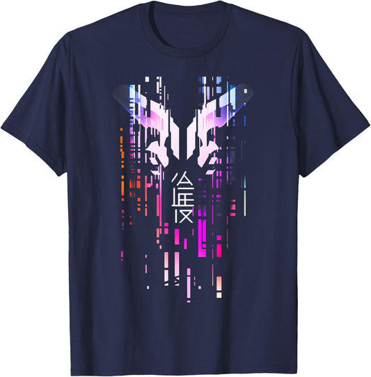 Futuristic Techwear Japanese Cyberpunk | Harajuku Streetwear T-Shirt - T-Shirt | Navy