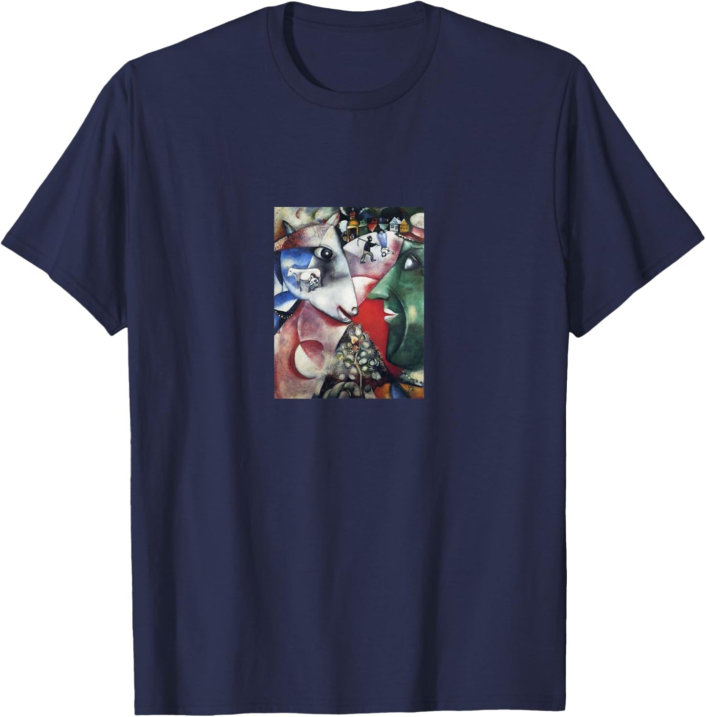 Me and the Village Marc Chagall | Horses T-Shirt - T-Shirt | Navy