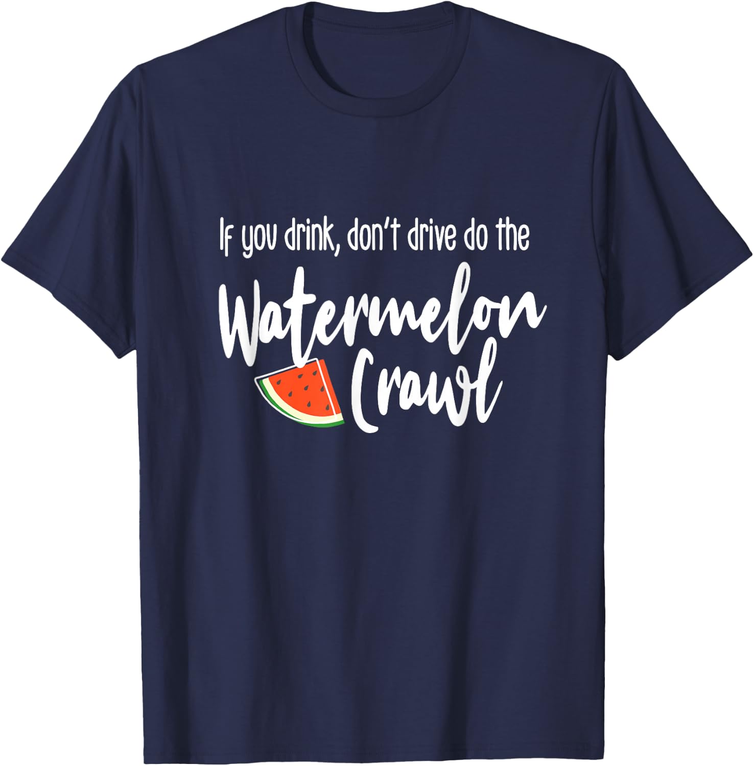 Watermelon Crawl T-Shirt - T-Shirt | Navy