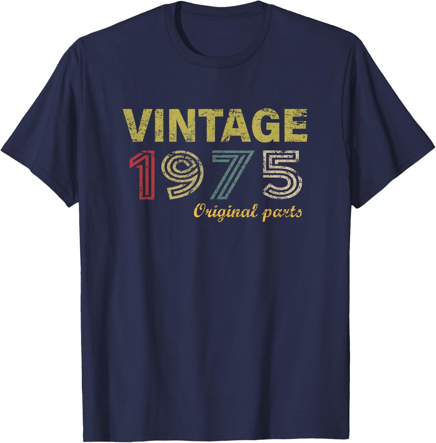 Vintage 1975 Cool 50 Year Old Bday Men Women 50th Birthday T-Shirt - T-Shirt | Navy