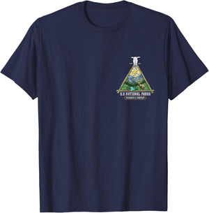 Retro US national parks preserve and protect - outdoors T-Shirt - T-Shirt | Navy