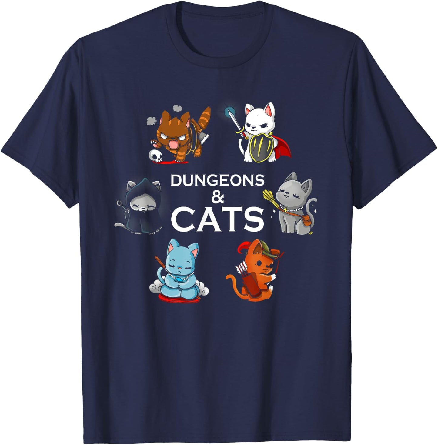 Classic Art Love Cat Cute Kitten Halloween Costume Dragons Women Kids T-Shirt - T-Shirt | Navy