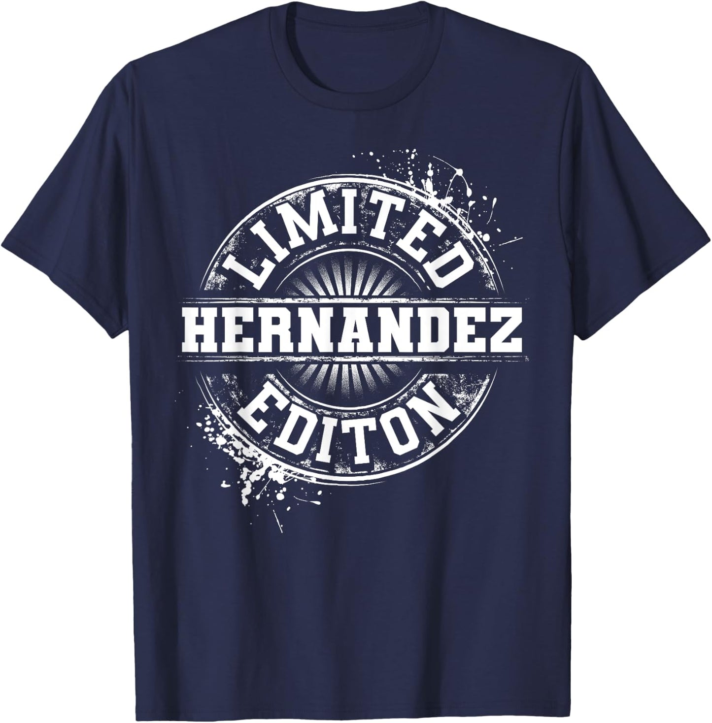 HERNANDEZ Funny Surname Family Tree Birthday Reunion Gift T-Shirt - T-Shirt | Navy