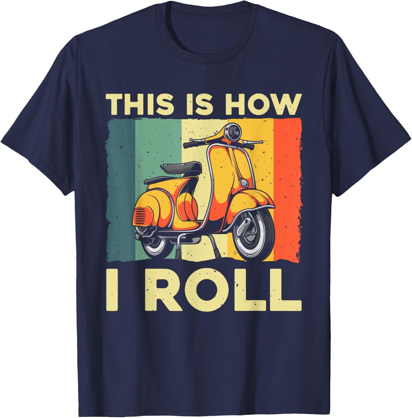 Funny Scooter Design Women Motor Motorcycle Lovers T-Shirt - T-Shirt | Navy