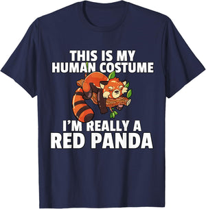 Red Panda Costume For Kids Women Men T-Shirt - T-Shirt | Navy