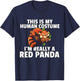 Red Panda Costume For Kids Women Men T-Shirt - T-Shirt | Navy