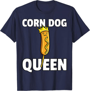 Corn Dog Queen Costume for Youth T-Shirt - T-Shirt | Navy