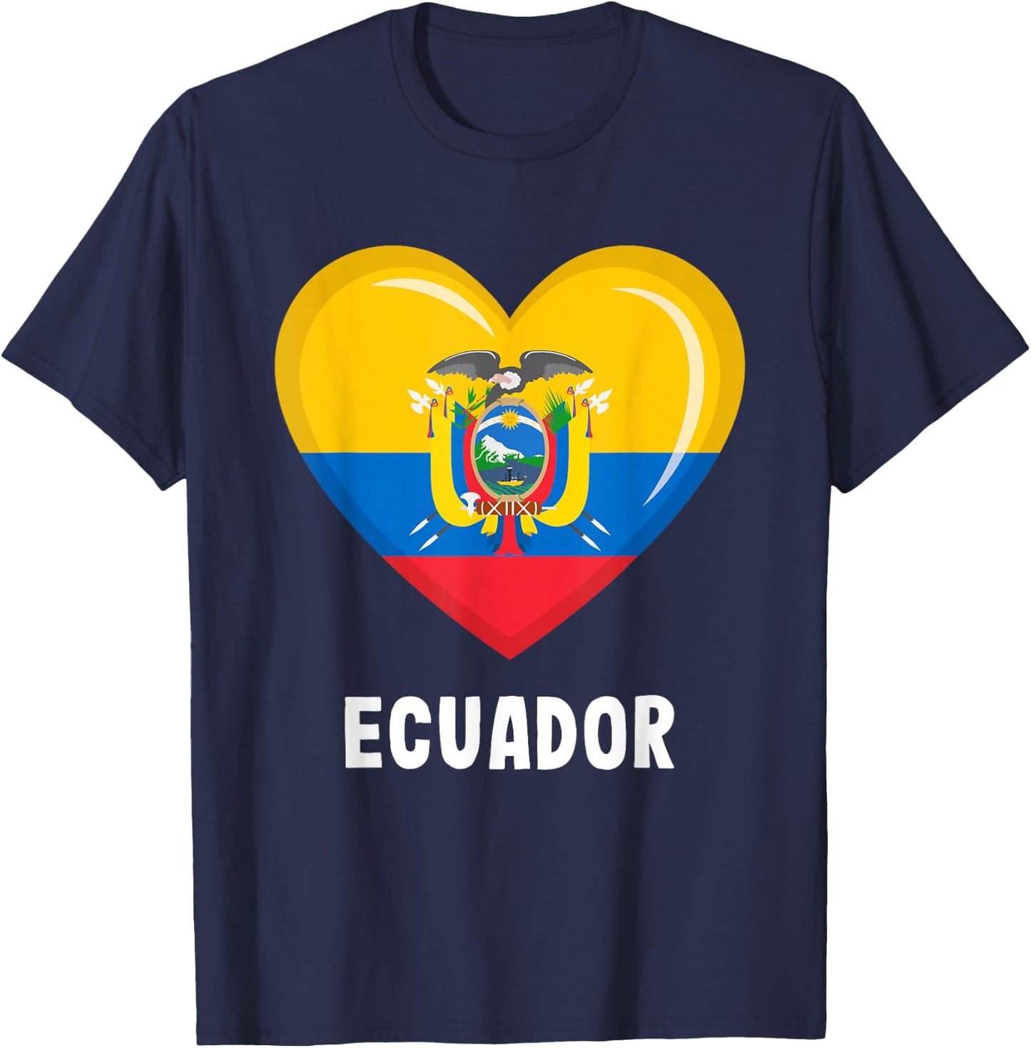 Ecuador Flag Jersey | Ecuadorian T-Shirt - T-Shirt | Navy