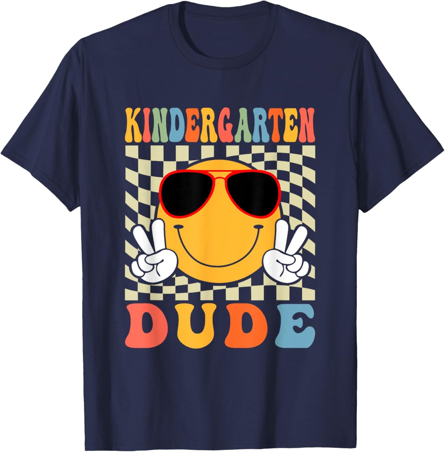 1st Day First Day of Kindergarten Dude Back To School Boys T-Shirt - T-Shirt | Navy