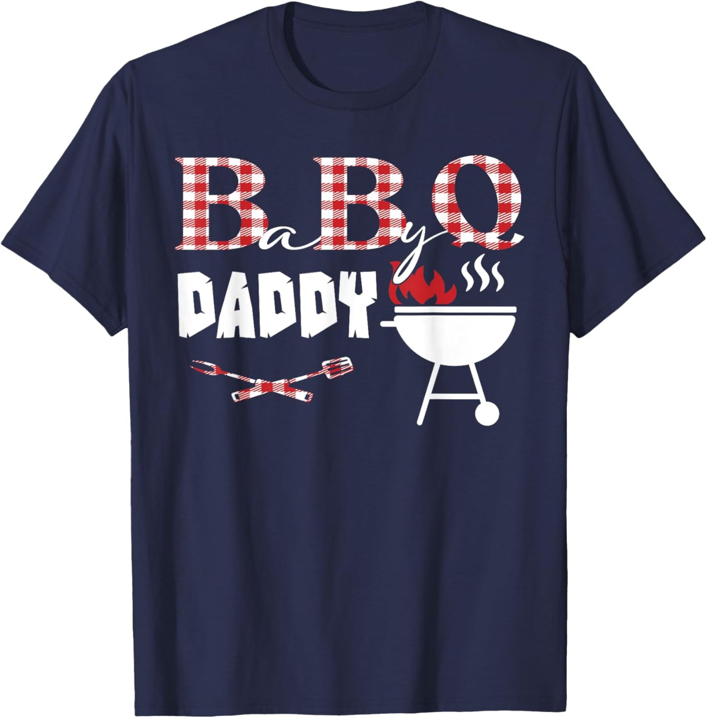 Baby BBQ Daddy Shower Birthday Party Family Matching T-Shirt - T-Shirt | Navy