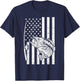 American Flag Bass Fishing Vintage Patriotic Fisherman Gift T-Shirt - T-Shirt | Navy