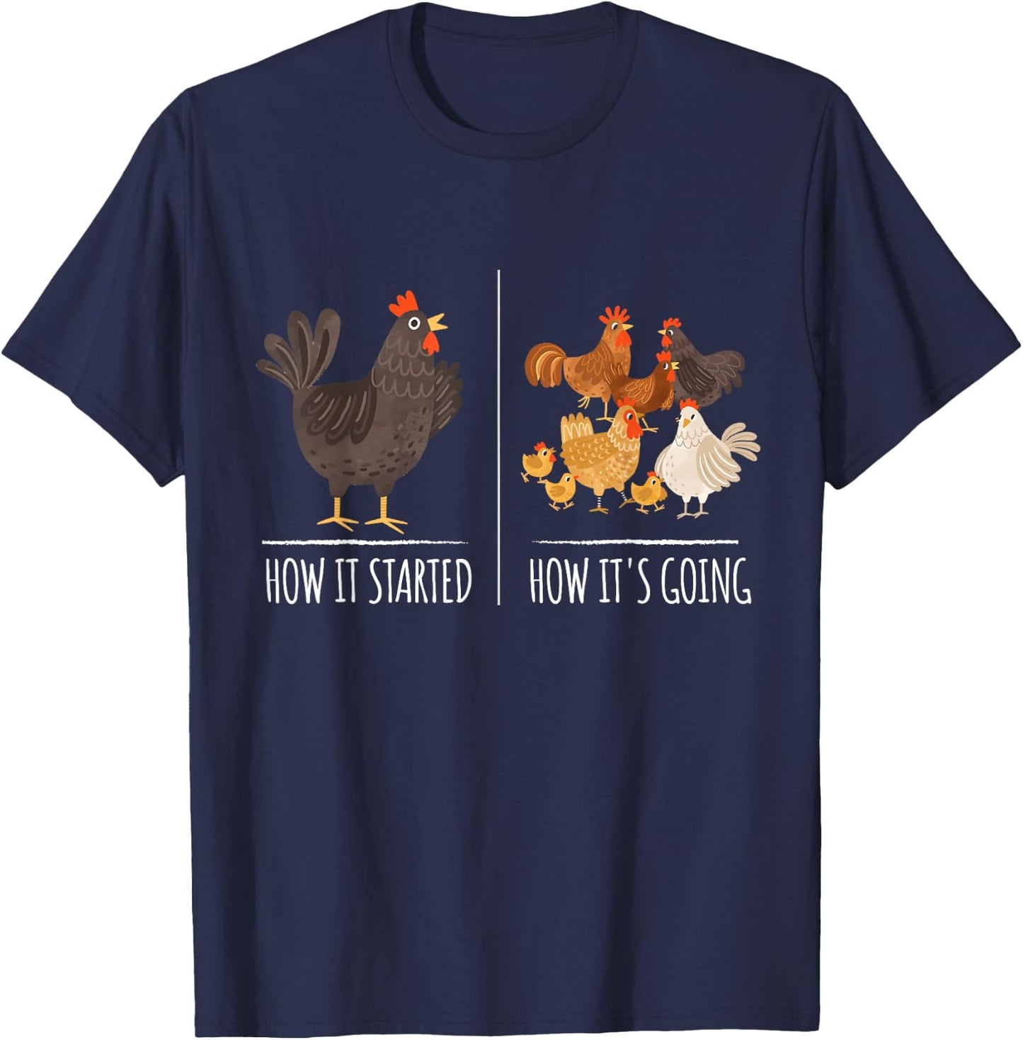 Chicken Meme Shirt Farm Hen Pun Apparel for Chicken Lovers T-Shirt - T-Shirt | Navy