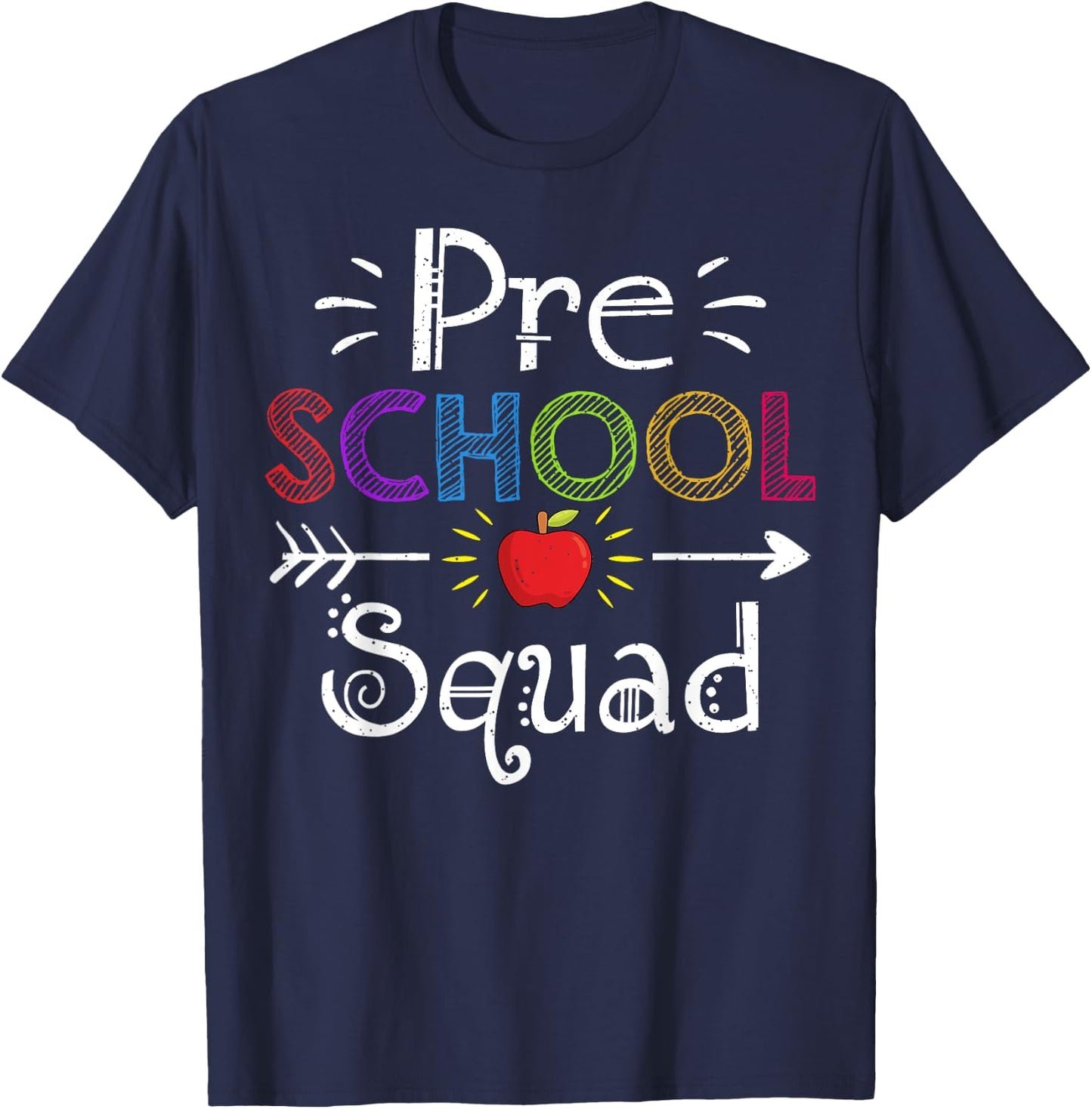 Preschool Squad Gift Preschool Teacher Student Men Women Girls Kids T-Shirt - T-Shirt | Navy