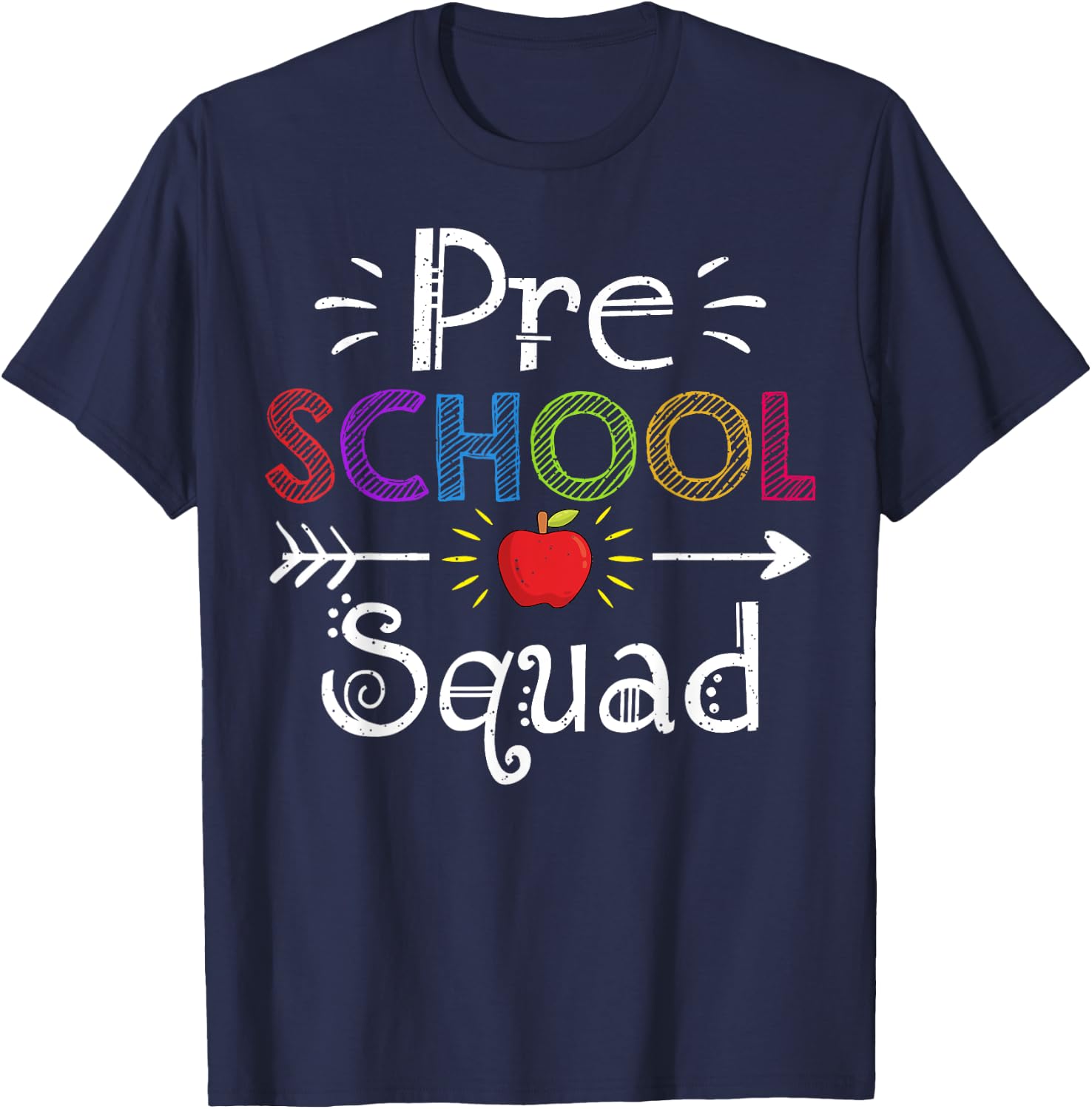 Preschool Squad Gift Preschool Teacher Student Men Women Girls Kids T-Shirt - T-Shirt | Navy