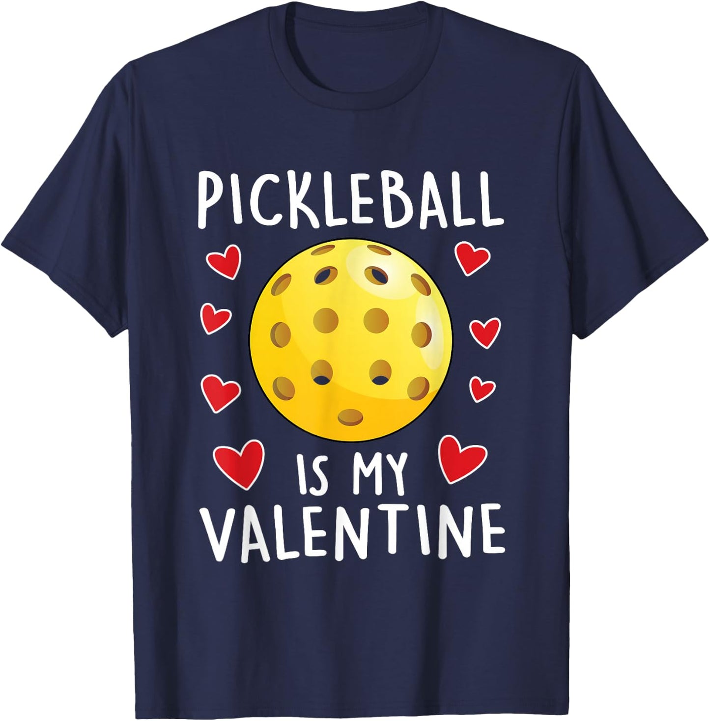 Funny Pickleball is My Valentines Day Boys Sports Love T-Shirt - T-Shirt | Navy