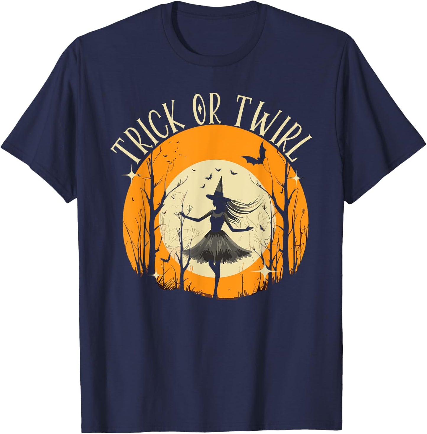 Halloween Ballerina Scary Trick Or Treat Spooky Ballet T-Shirt - T-Shirt | Navy
