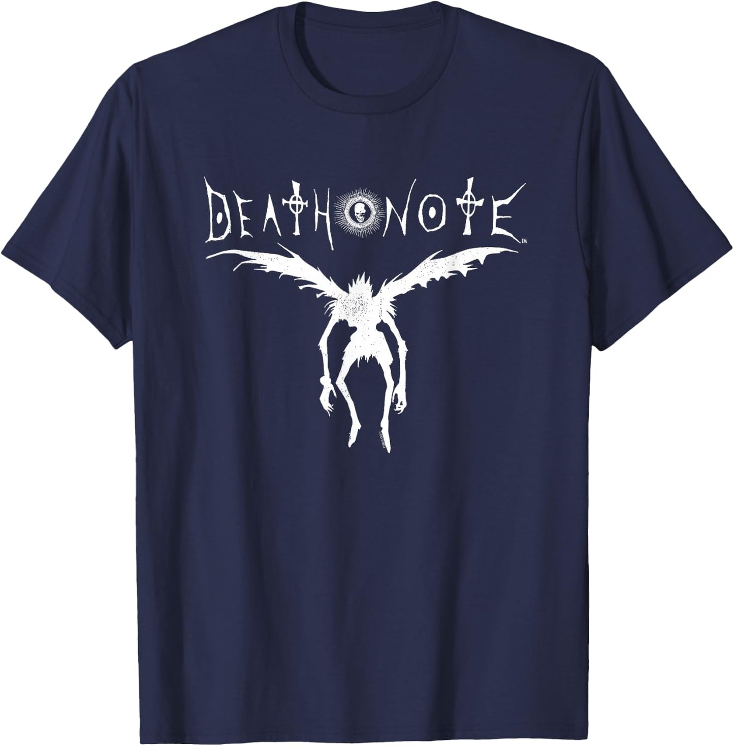 Death Note Ryuk Silhouette with Logo Anime T-Shirt - T-Shirt | Navy
