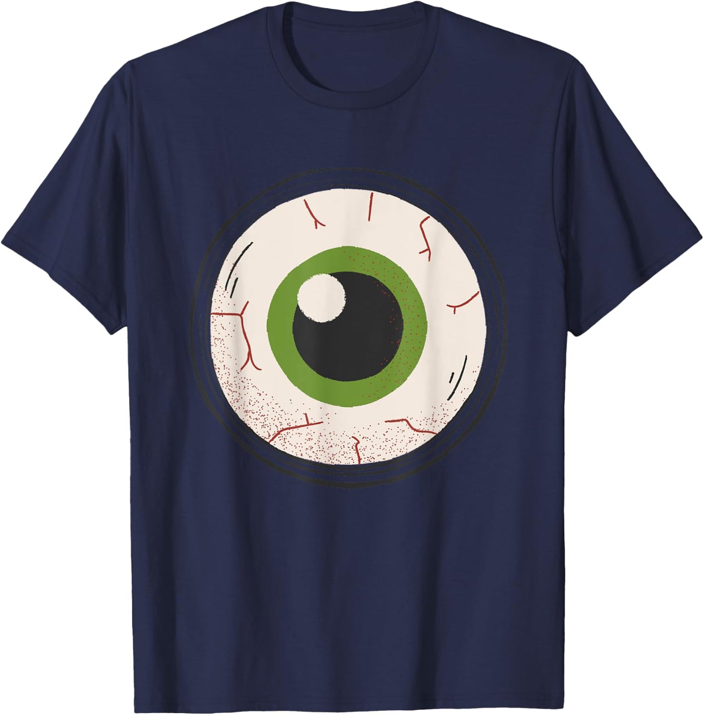 Monster Eyeball Funny Halloween T-Shirt - T-Shirt | Navy