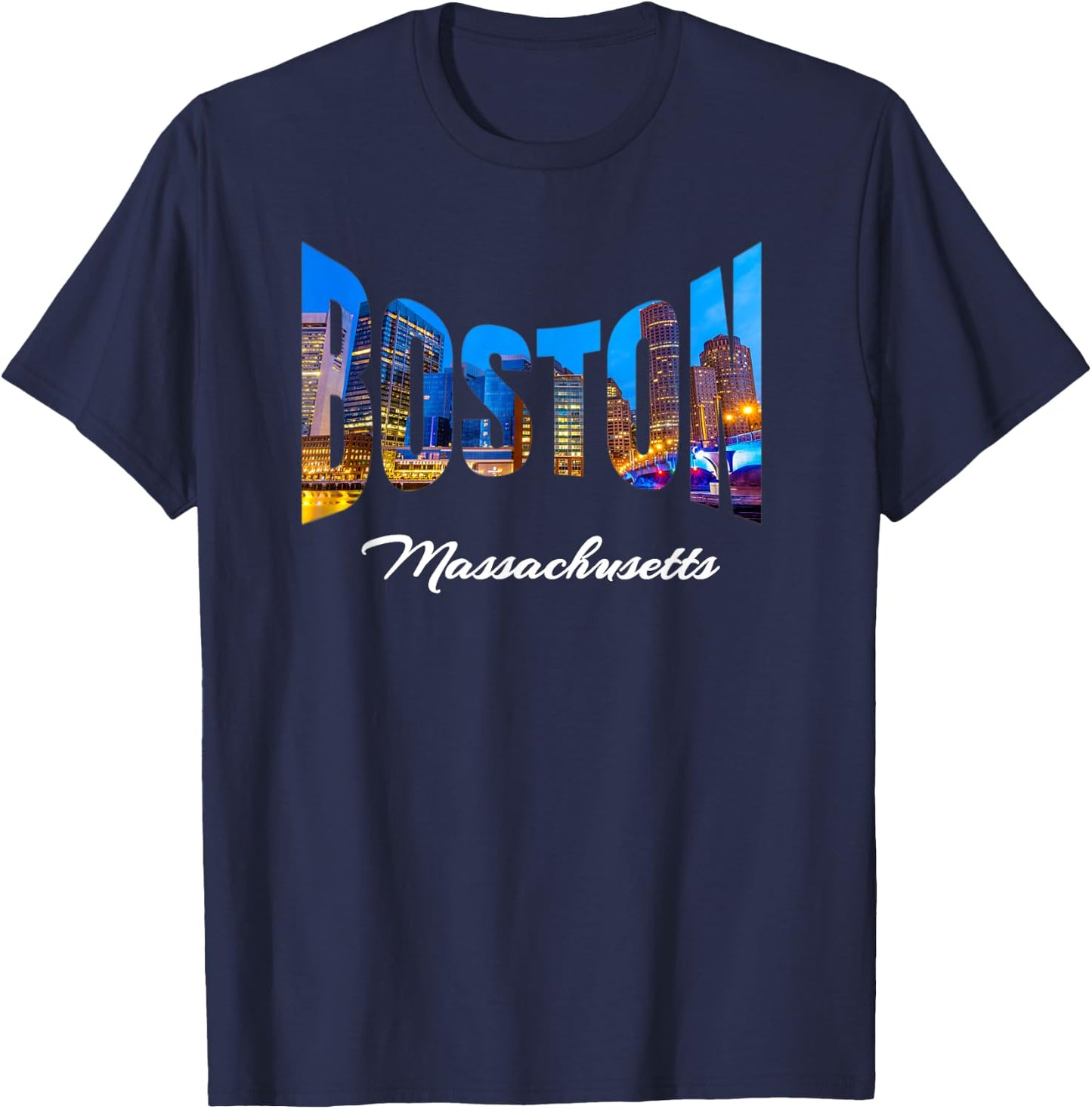 Boston Massachusetts Souvenirs T-Shirt - T-Shirt | Navy