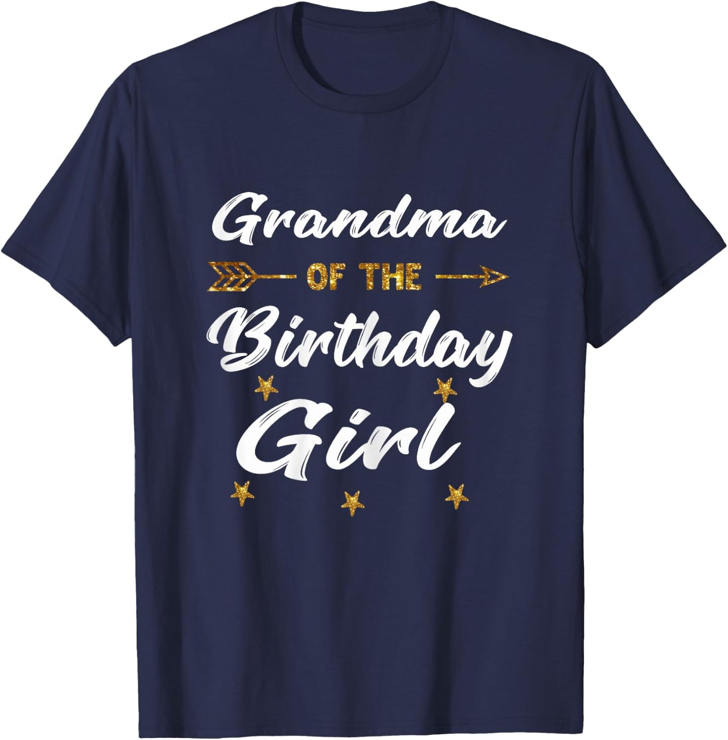Grandma Of The Birthday Girl Princess Gift Matching Birthday T-Shirt - T-Shirt | Navy