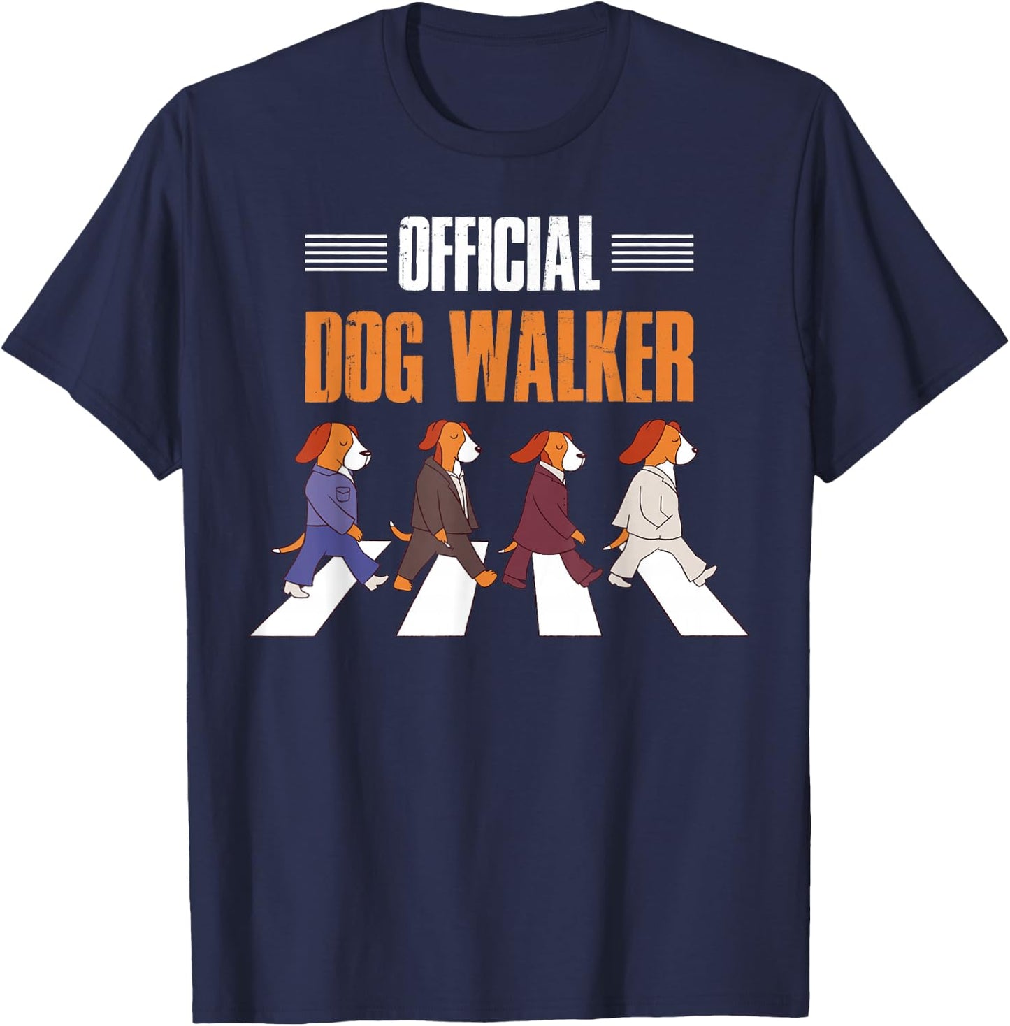 Official Dog Walker T-Shirt - T-Shirt | Navy
