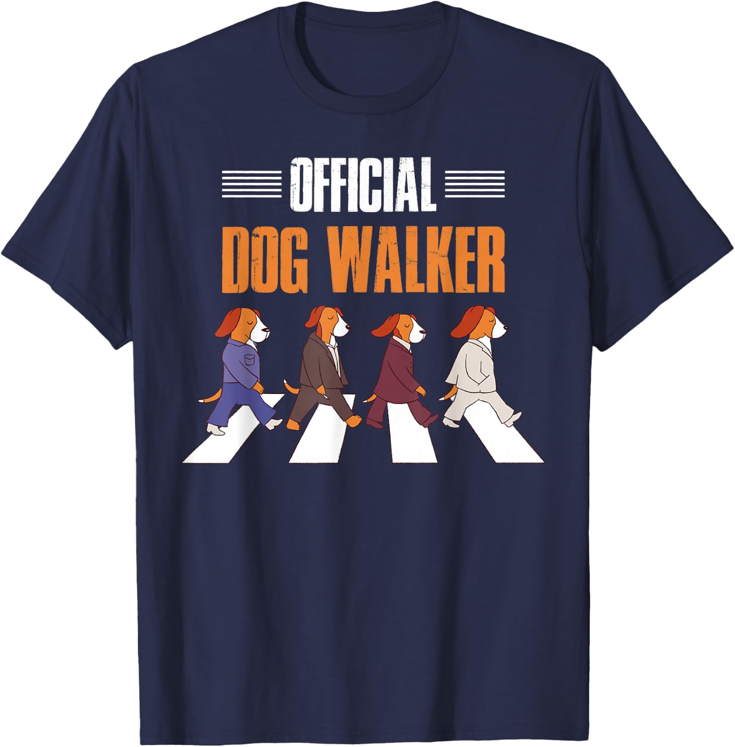 Official Dog Walker T-Shirt - T-Shirt | Navy