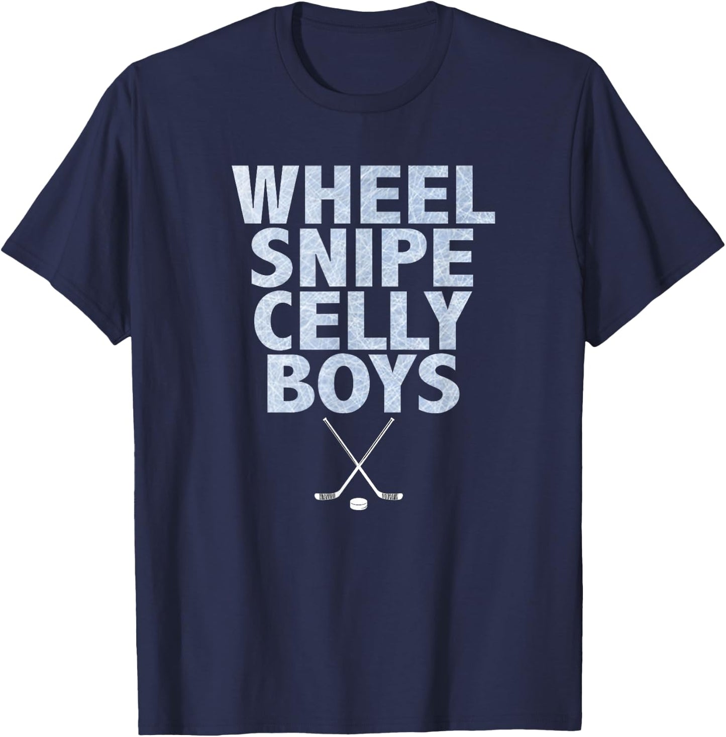 Wheel Snipe Celly Boys Hockey T-Shirt - T-Shirt | Navy
