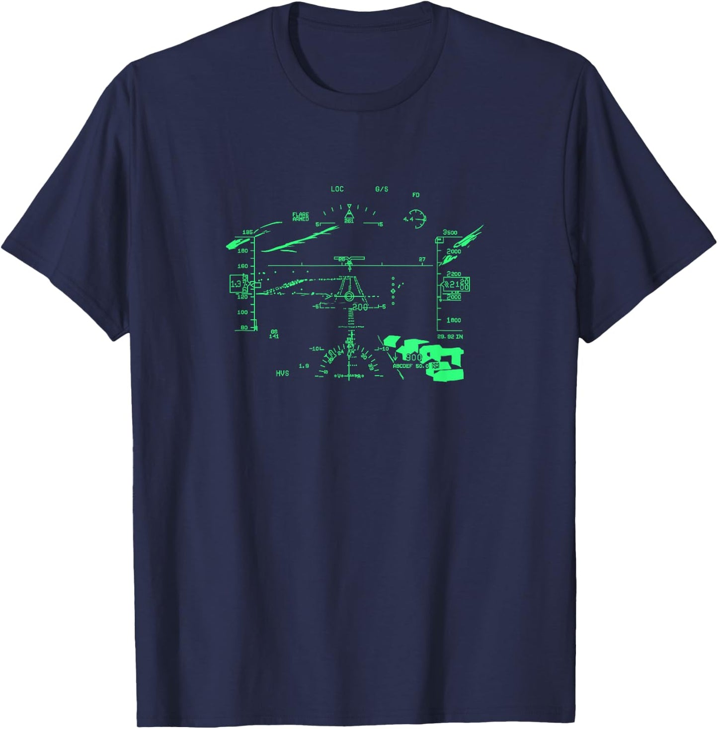 Aviation Hud Gift an Airplane Pilot T-Shirt - T-Shirt | Navy
