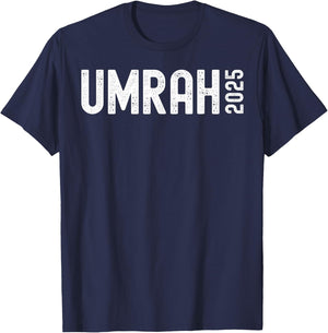 UMRAH 2025 Group Uniform Clothing Family Keepsake Distressed T-Shirt - T-Shirt | Navy