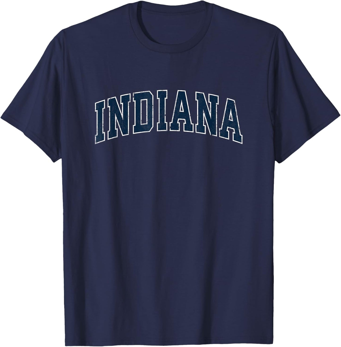 Indiana IN Vintage Sports Design Navy Design T-Shirt - T-Shirt | Navy