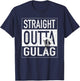 Straight Outta Gulag with Parachute for Gamers T-Shirt - T-Shirt | Navy