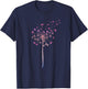 Dandelion Tropical Animal Exotic Bird Pink Flamingo T-Shirt - T-Shirt | Navy