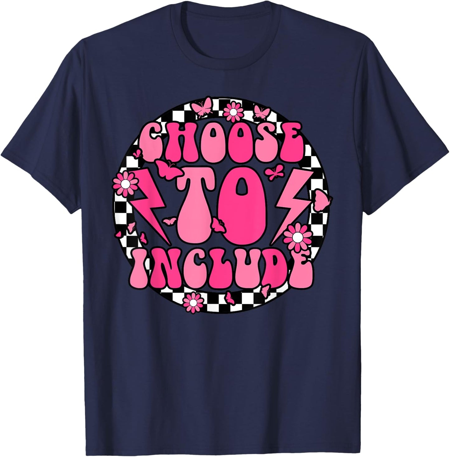 Choose To Include Special Education Teacher Autism Awareness T-Shirt - T-Shirt | Navy