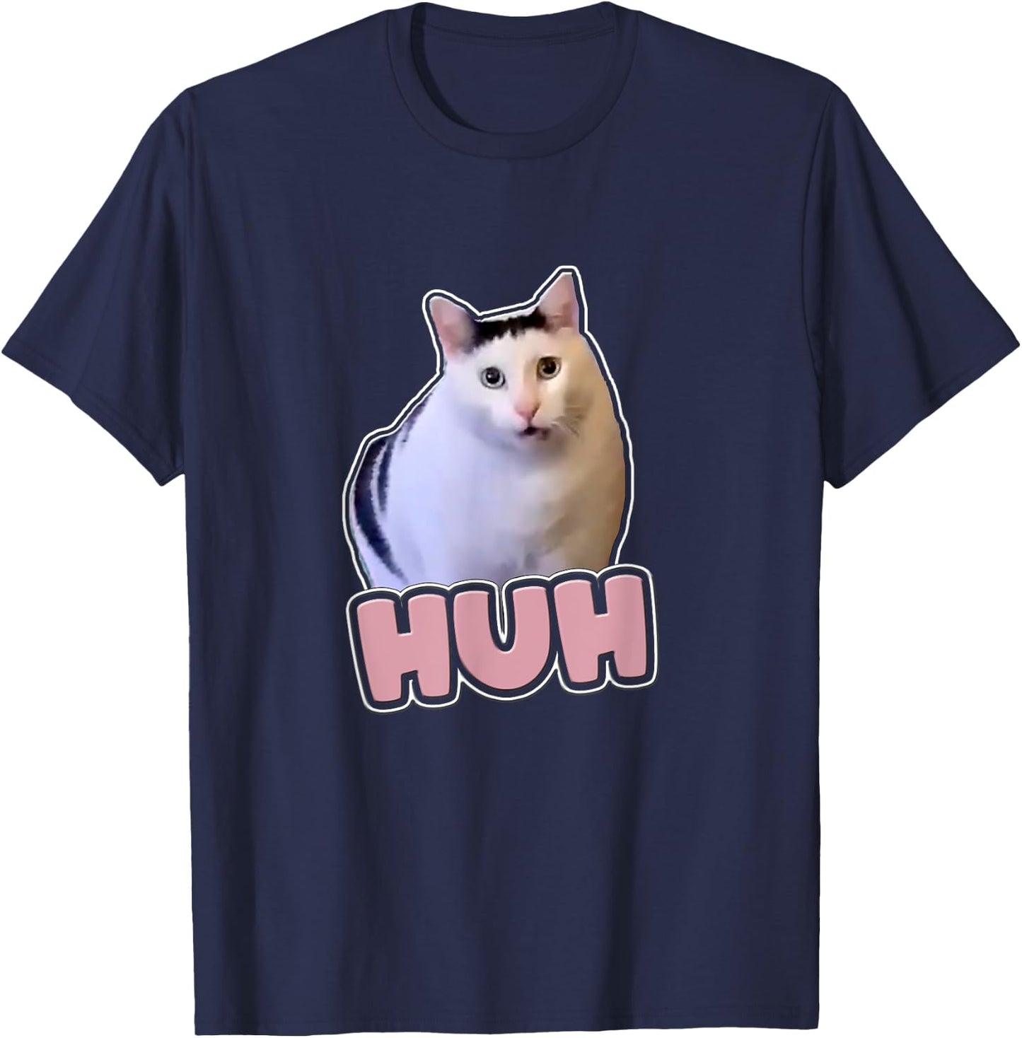 Huh Cat Shirt - Huh Cat Women T-Shirt - T-Shirt | Navy