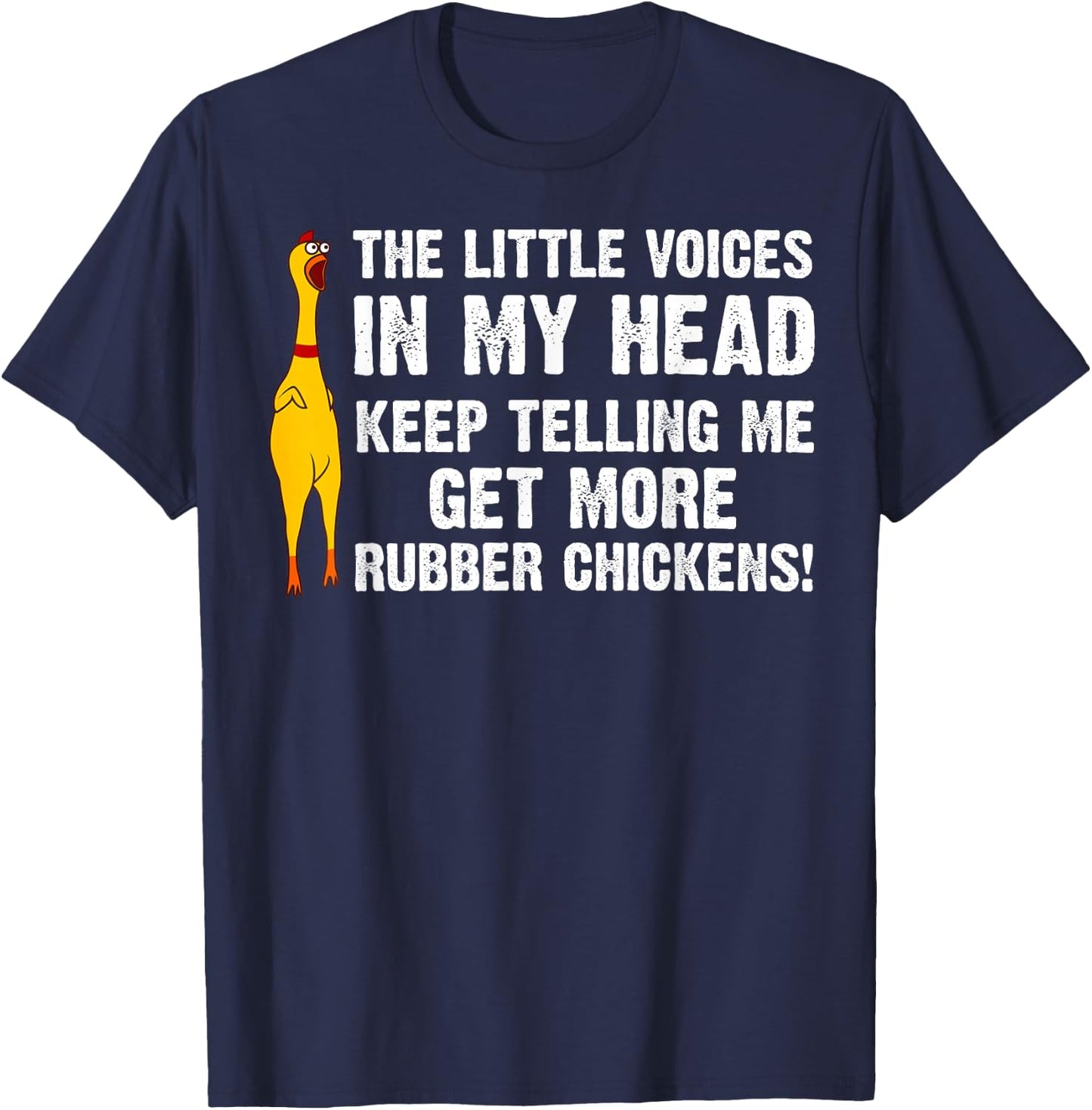 Funny Rubber Chicken Gift Men Women Rubber Chicken Costume T-Shirt - T-Shirt | Navy