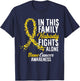 In This Family Nobody Fights Alone Bone Cancer Awareness T-Shirt - T-Shirt | Navy