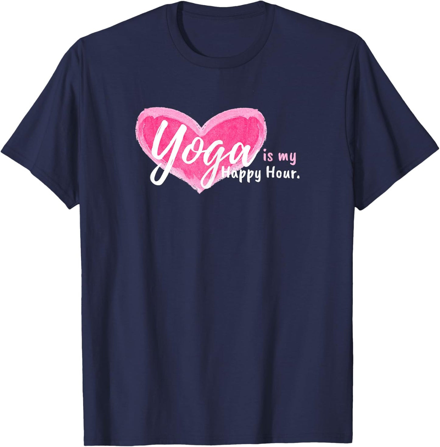 Yoga is my happy hour T-Shirt - T-Shirt | Navy