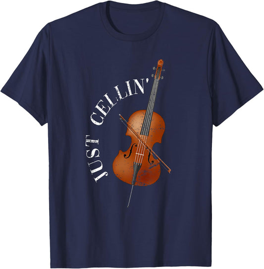 Musical Instrument Cellist Gift Cello T-Shirt - T-Shirt | Navy