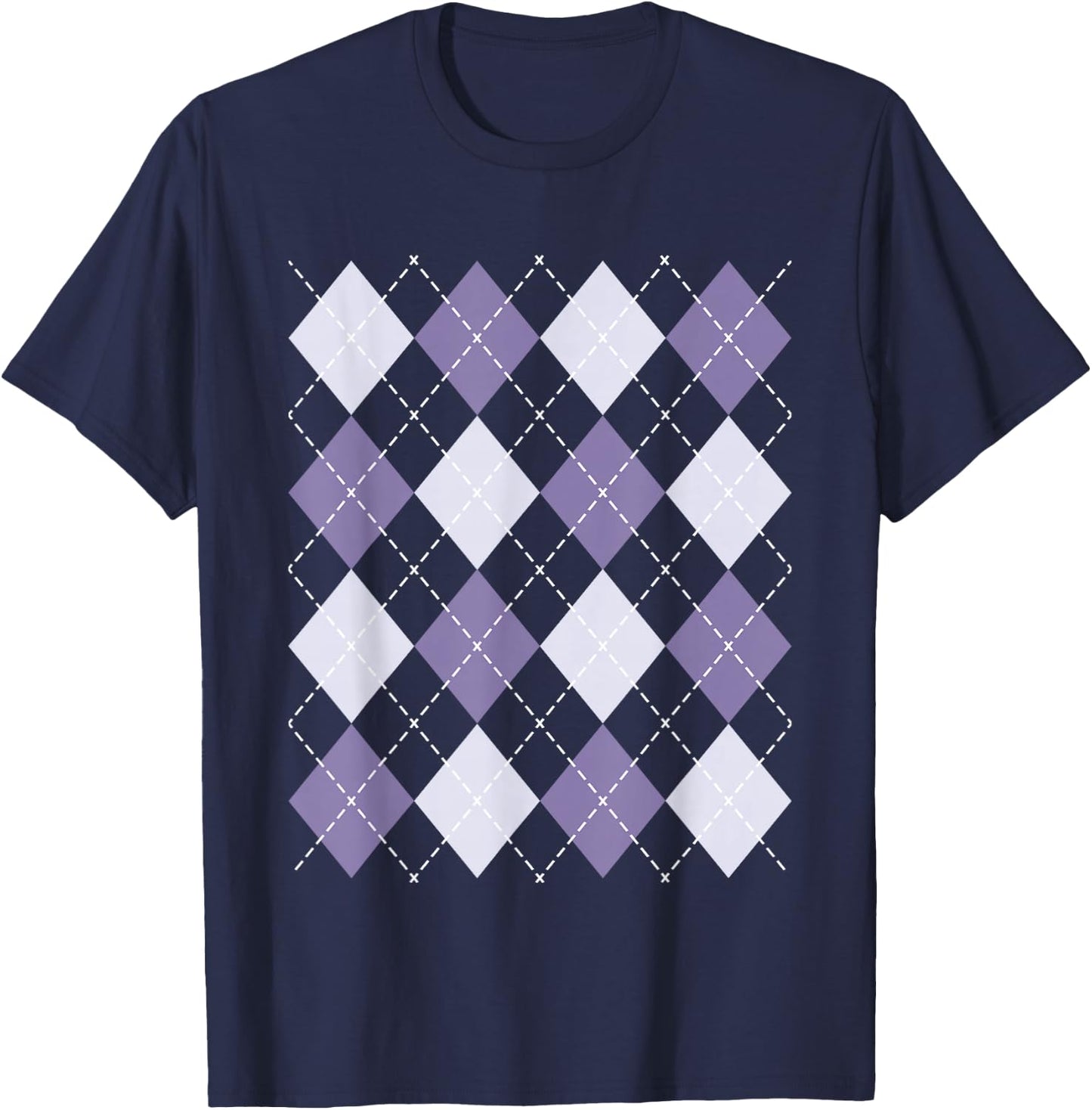 Argyle 50s Rockabilly 1950s Sock Hop Women Men Vintage 60s T-Shirt - T-Shirt | Navy