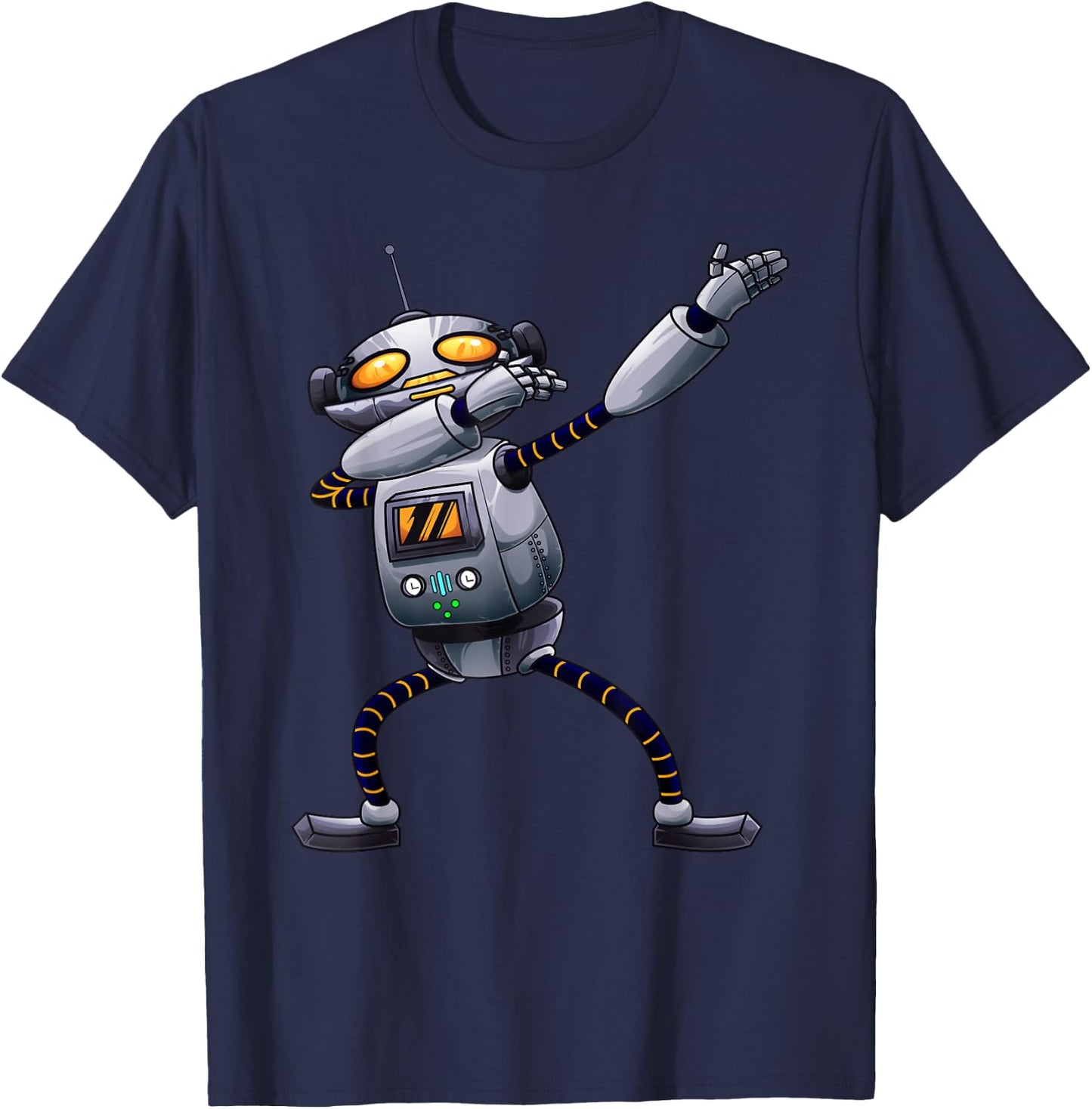 Cool Love Dancing Dabber Mechanisms Men Designs Funny Dabbing Robot | Cute Dab Dance Move Trend Machine Gift T-Shirt - T-Shirt | Navy