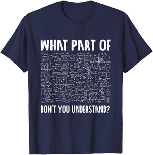 Mathematics Math Geek University Teacher Ironic Joke Small T-Shirt - T-Shirt | Navy
