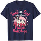 French Bulldog Just a Girl Who Loves French Bulldogs T-Shirt - T-Shirt | Navy