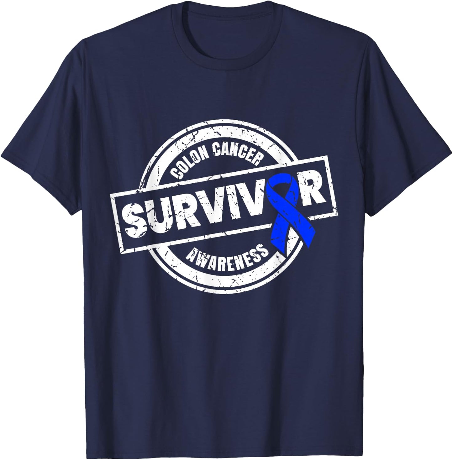 Colon Cancer Survivor Shirts Colon Cancer Awareness Month T-Shirt - T-Shirt | Navy
