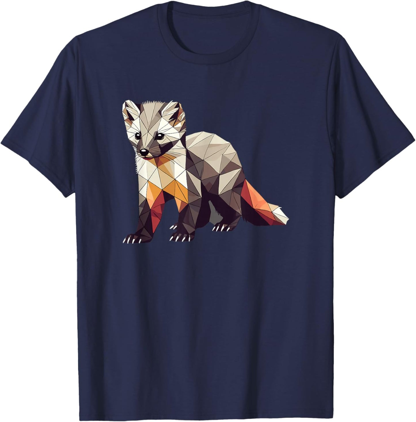 Geometric Art Tree Marten Tree Fairy T-Shirt - T-Shirt | Navy