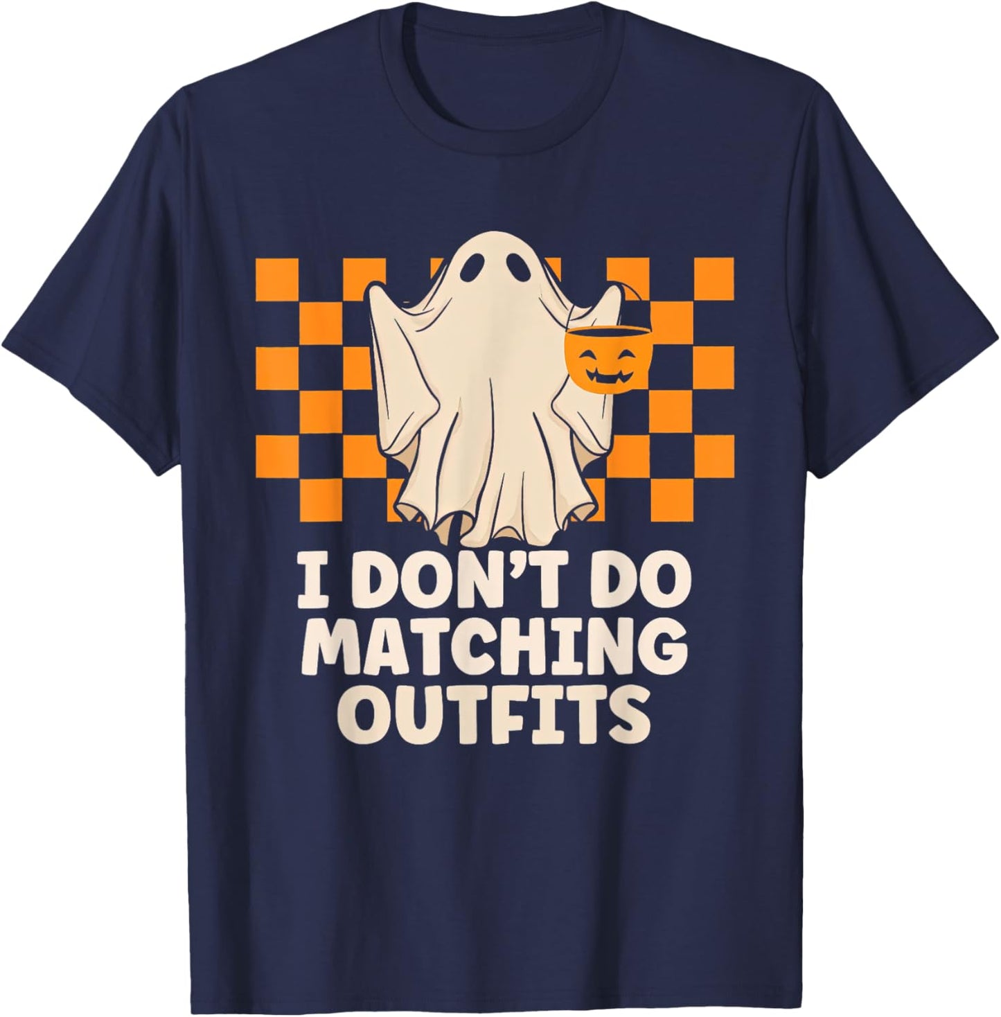I Don't Do Matching Outfits Matching Couple Halloween T-Shirt - T-Shirt | Navy