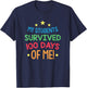 My Students Survived 100 Days of School Teacher Gift T-Shirt - T-Shirt | Navy