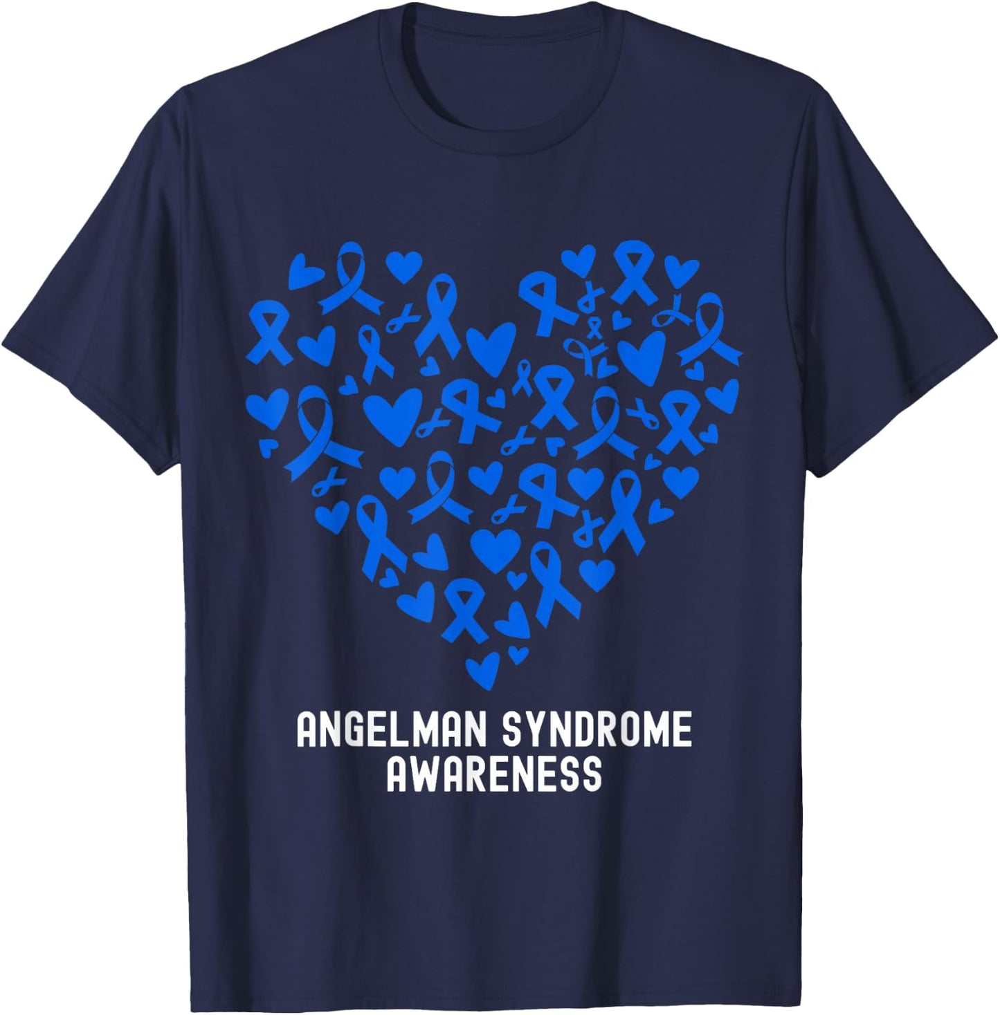 I Wear Blue Angelman Syndrome Awareness T-Shirt - T-Shirt | Navy