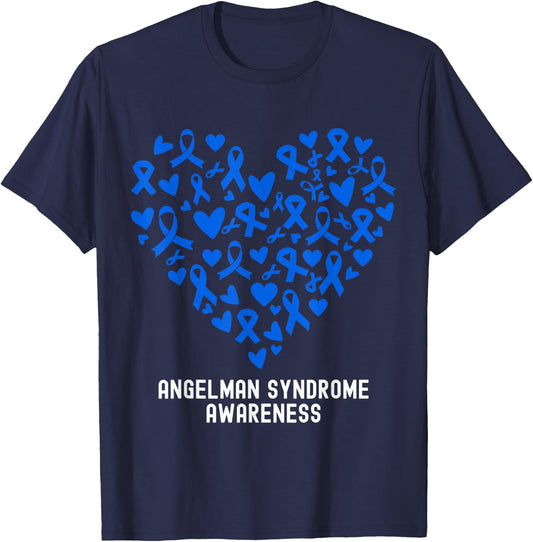 I Wear Blue Angelman Syndrome Awareness T-Shirt - T-Shirt | Navy